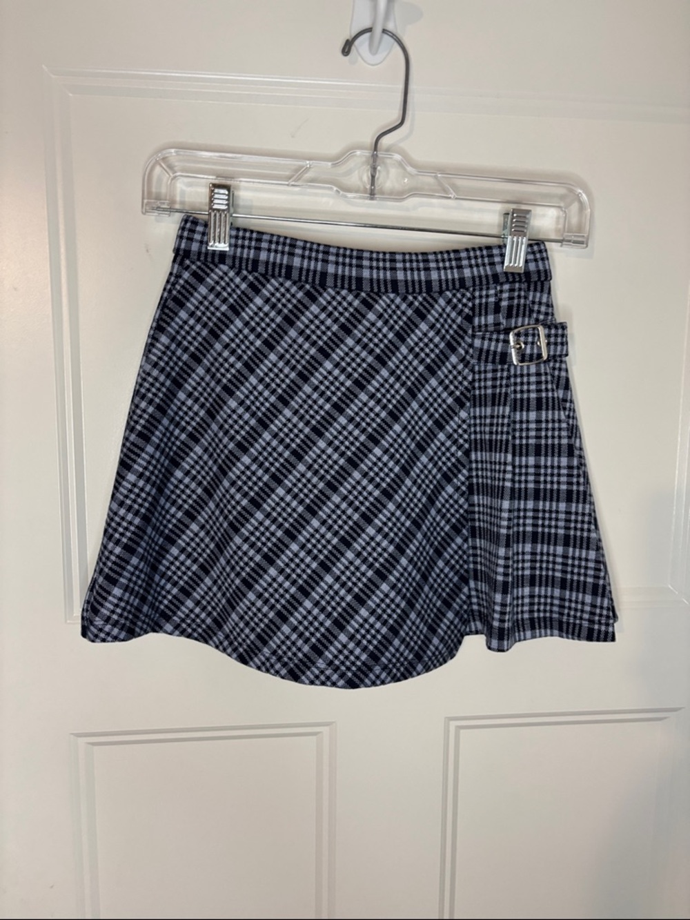 Zara Girls Blue Plaid Skort